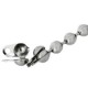 Metal end cap for 1.2mm ball chain Antique silver